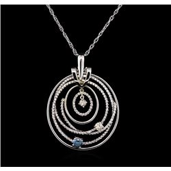 1.80ctw Diamond Pendant With Chain - 14KT White Gold