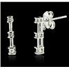 Image 2 : 10KT White Gold 0.10ctw Diamond Earrings