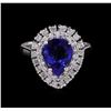 Image 2 : 2.10ct Tanzanite and Diamond Ring - 14KT White Gold