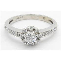 0.45ctw Diamond Ring -14KT White Gold