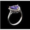 Image 5 : 14KT White and Yellow Gold 4.14ct Tanzanite and Diamond Ring