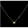 Image 2 : 0.03ct Diamond Butterfly Necklace - 14KT Yellow Gold
