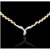 Image 2 : 14KT White and Yellow Gold 8.84ctw Diamond Necklace