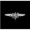 Image 2 : 10KT White Gold 0.10ctw Diamond Ring