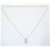 Image 9 : 2.35ctw Diamond Pendant With Chain - 14K Two-Tone Gold