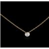 Image 1 : 0.09ct Diamond Necklace - 14KT Yellow Gold
