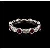 18KT White Gold 0.34ctw Ruby and Diamond Ring