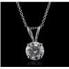 14KT White Gold 1.38ctw Diamond Pendant With Chain