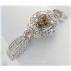Image 4 : 0.66ctw Brown Diamond Ring - 14KT White Gold