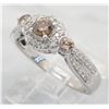 Image 6 : 0.66ctw Brown Diamond Ring - 14KT White Gold