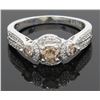 Image 8 : 0.66ctw Brown Diamond Ring - 14KT White Gold