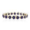 Image 2 : 14KT Yellow Gold 31.25ctw Corundum and Diamond Bracelet