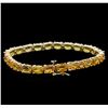 Image 2 : 19.16ctw Yellow Sapphire  Bracelet - 14KT Yellow Gold