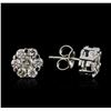 Image 2 : 14KT White Gold 1.03ctw Diamond Earrings