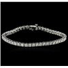 Image 1 : 14KT White Gold 5.13ctw Diamond Tennis Bracelet