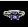 Image 2 : 14KT White Gold 2.37ct Tanzanite and Diamond Ring