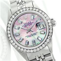 Rolex Stainless Steel 1.00ctw Diamond DateJust Ladies Watch