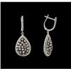 Image 2 : 2.68ctw Fancy Brown Diamond Earrings - 14KT White Gold
