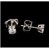 Image 2 : 14KT White Gold 0.54ctw Diamond Stud Earrings