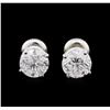 Image 1 : 3.10ctw Diamond Solitaire Earrings - 14KT White Gold