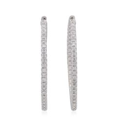 14KT White Gold 2.69ctw Diamond Earrings