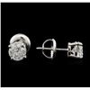 Image 2 : 1.31ctw Diamond Stud Earrings - 14KT White Gold