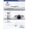 Image 2 : 2.75ct Blue Sapphire and Diamond Ring - 14KT White Gold