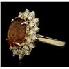 Image 2 : 14KT Yellow Gold 5.03ct Citrine and Diamond Ring