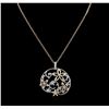 Image 2 : 1.44ctw Diamond Pendant With Chain - 14KT White, Yellow and Rose Gold