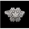 Image 2 : 14KT White Gold 1.06ctw Diamond Ring