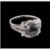 Image 1 : 2.81ctw Fancy Black Diamond Ring - 14KT White Gold