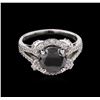 Image 2 : 2.81ctw Fancy Black Diamond Ring - 14KT White Gold
