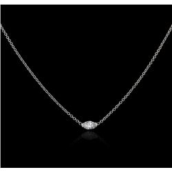 14KT White Gold 0.20ct Diamond Solitaire Necklace