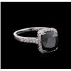 Image 1 : 3.76ctw Fancy Black Diamond Ring - 14KT White Gold