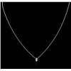 Image 2 : 14KT White Gold 0.22ct Diamond Solitaire Necklace