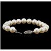 Image 3 : Fresh Water Pearl Bracelet - 14KT White Gold