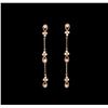 Image 1 : 0.63ctw Diamond Earrings - 14KT Rose Gold