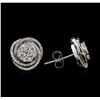 Image 2 : 1.02ctw Diamond Earrings - 14KT White Gold