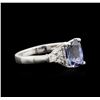 Image 1 : 2.20ct Tanzanite and Diamond Ring - 14KT White Gold