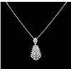 Image 2 : 14KT White Gold 6.92ctw Diamond Pendant with Chain