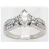 Image 2 : 1.01ctw Diamond Ring - 14KT White Gold