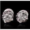 Image 1 : 14KT White Gold 0.95ctw Diamond Solitaire Earrings
