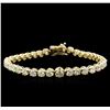 Image 1 : 9.83ctw Diamond Tennis Bracelet - 18KT Yellow Gold