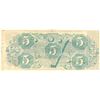 Image 2 : 1863 $5 Confederate States of America Bank Note