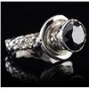 Image 2 : 14KT White Gold 3.49ct Black Diamond Ring