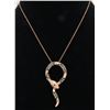 Image 2 : 0.50ctw Diamond Pendant With Chain - 14KT  Rose Gold