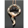 Image 3 : 0.50ctw Diamond Pendant With Chain - 14KT  Rose Gold