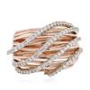 Image 2 : 14KT Rose Gold 0.64ctw Diamond Ring