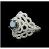 Image 1 : 14KT White Gold 1.90ctw Blue Diamond Ring