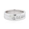 Image 2 : 14KT White Gold 0.89ctw Diamond Ring